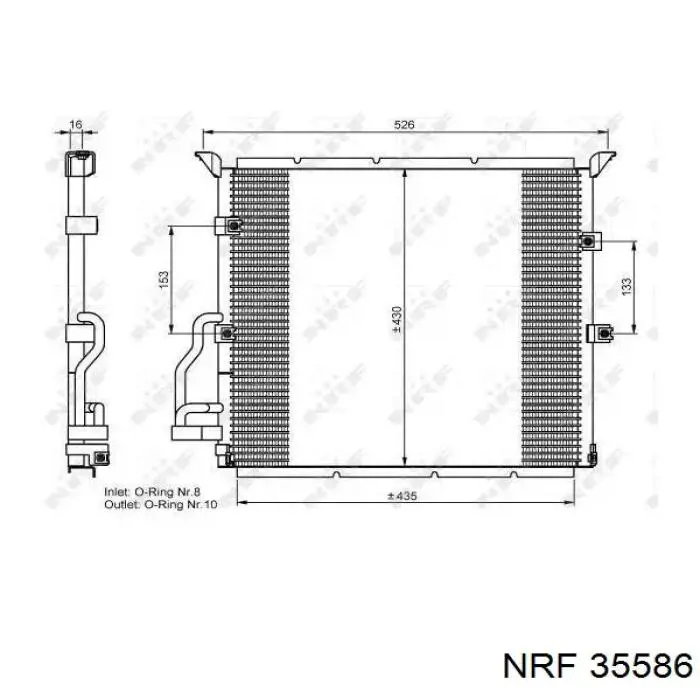 Comprar 35586 NRF Condensador de aire acondicionado
