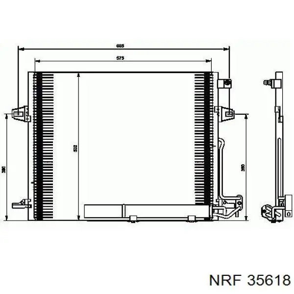 35618 NRF condensador aire acondicionado