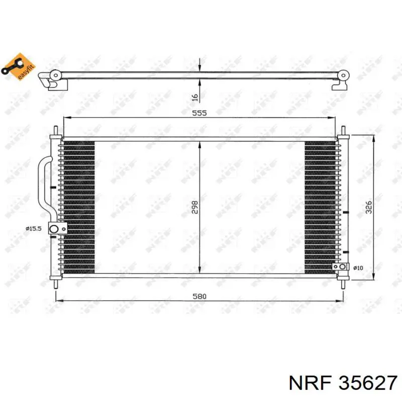 Condensador aire acondicionado 35627 NRF