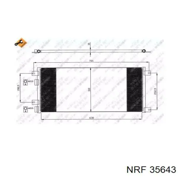 Aire acondicionado capacitor NRF 35643 precio, desde 63,85 EUR