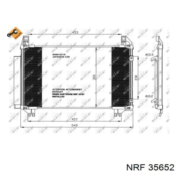 35652 NRF condensador aire acondicionado