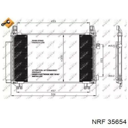 Comprar 884600D0 Toyota Condensador de aire acondicionado