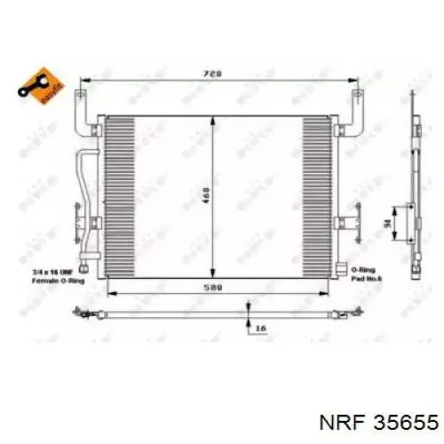 Comprar 35655 NRF Condensador de aire acondicionado