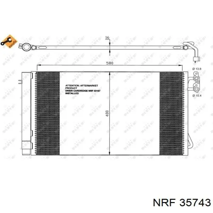 Comprar 35743 NRF Condensador de aire acondicionado