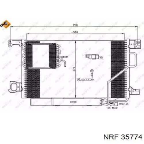 Condensador aire acondicionado 35774 NRF