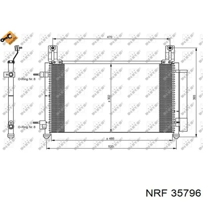 35796 NRF condensador aire acondicionado