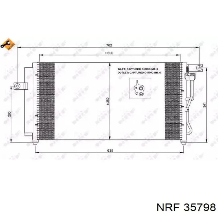 Comprar 35798 NRF Condensador de aire acondicionado