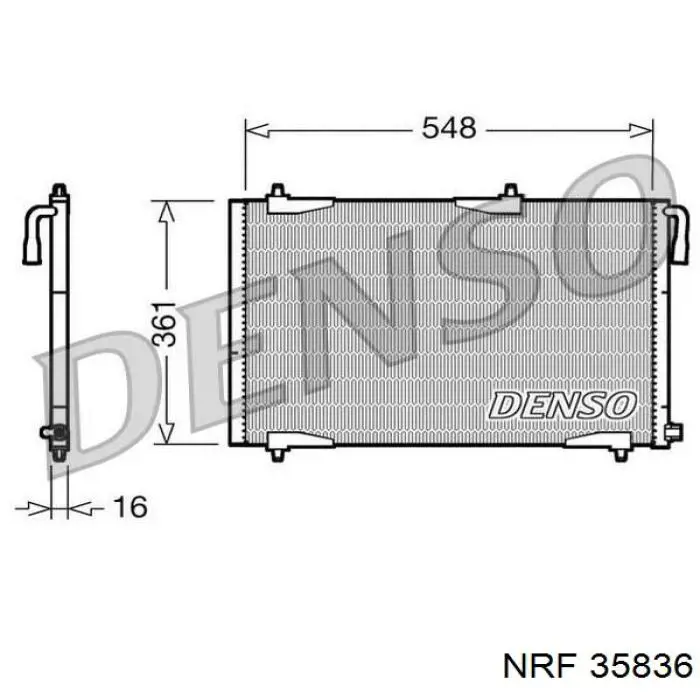 35836 NRF Radiador de aire acondicionado