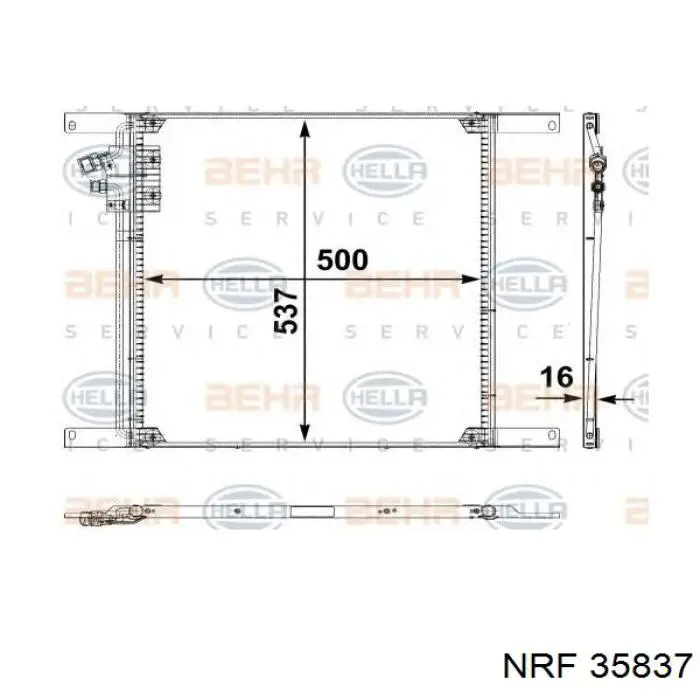 Comprar 35837 NRF Condensador de aire acondicionado