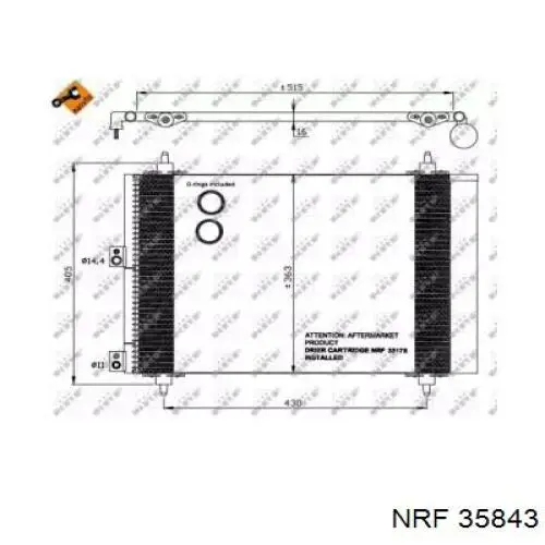 35843 NRF Radiador de aire acondicionado