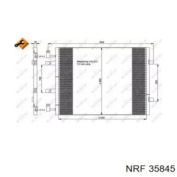 Aire acondicionado capacitor NRF 35845 precio, desde 73,18 EUR