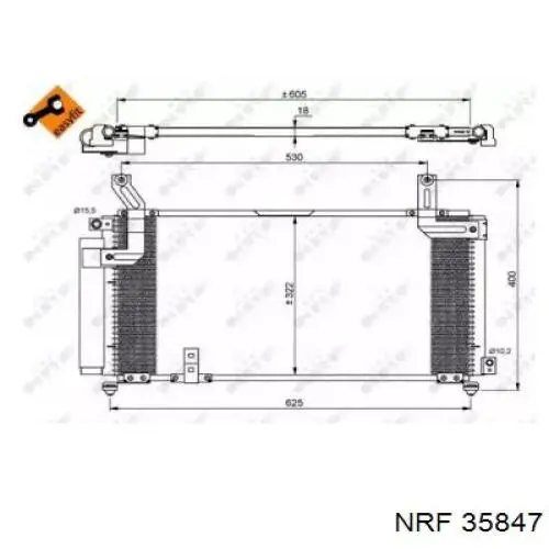 35847 NRF condensador aire acondicionado