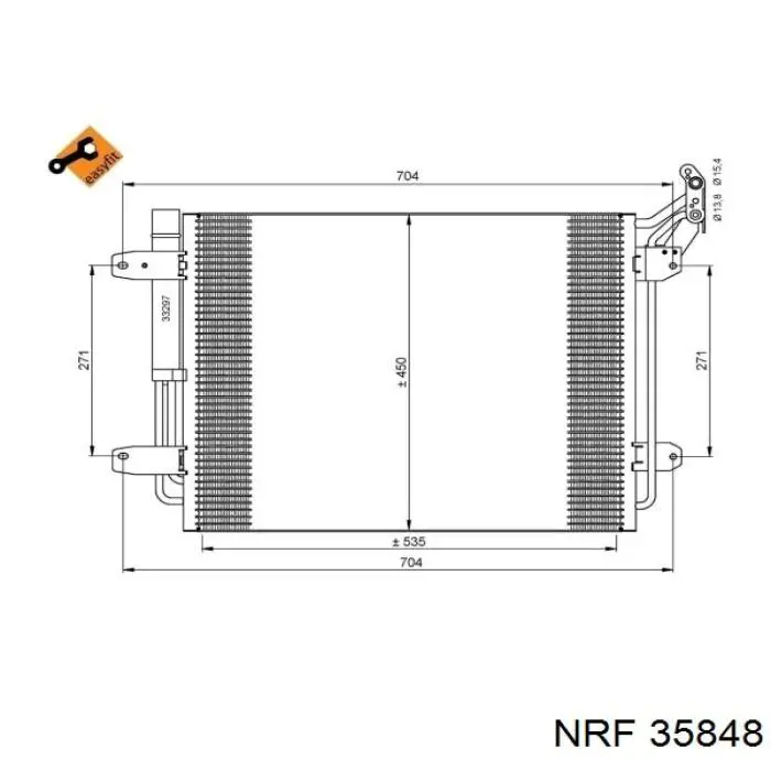 35848 NRF condensador aire acondicionado