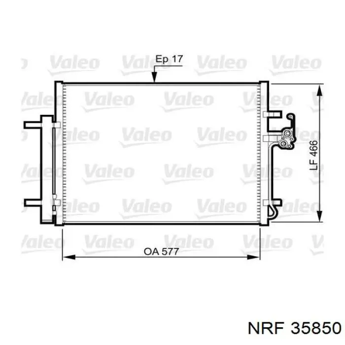 35850 NRF Radiador de aire acondicionado