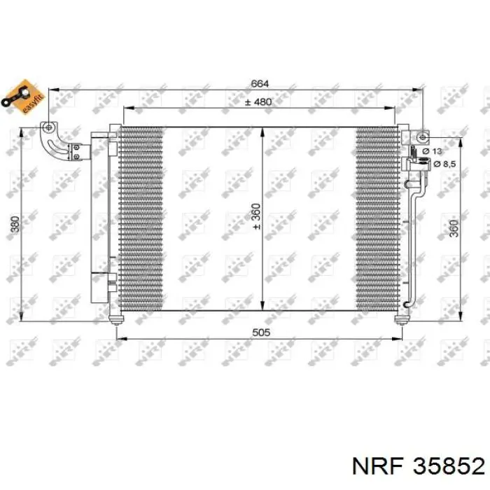 35852 NRF condensador aire acondicionado