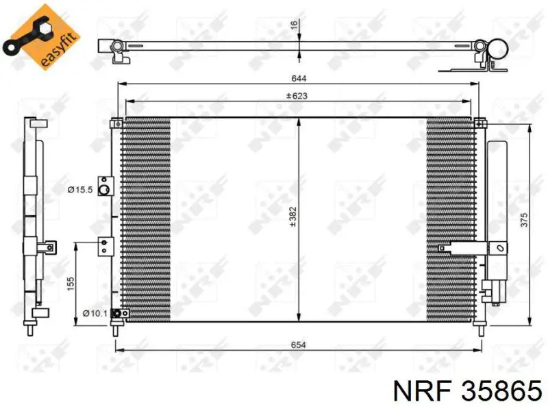 Aire acondicionado capacitor NRF 35865 precio, desde 120,52 EUR