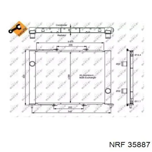Comprar 35887 NRF Condensador de aire acondicionado