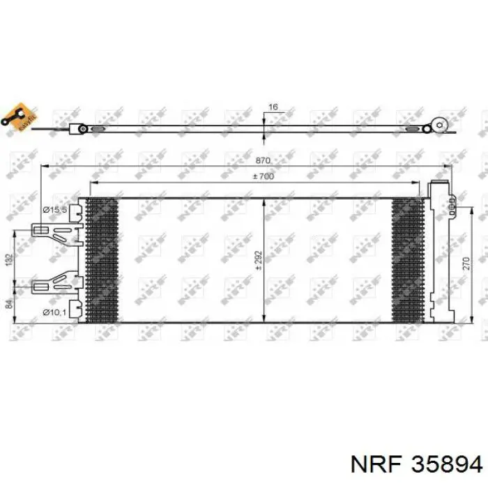 Condensador aire acondicionado 35894 NRF