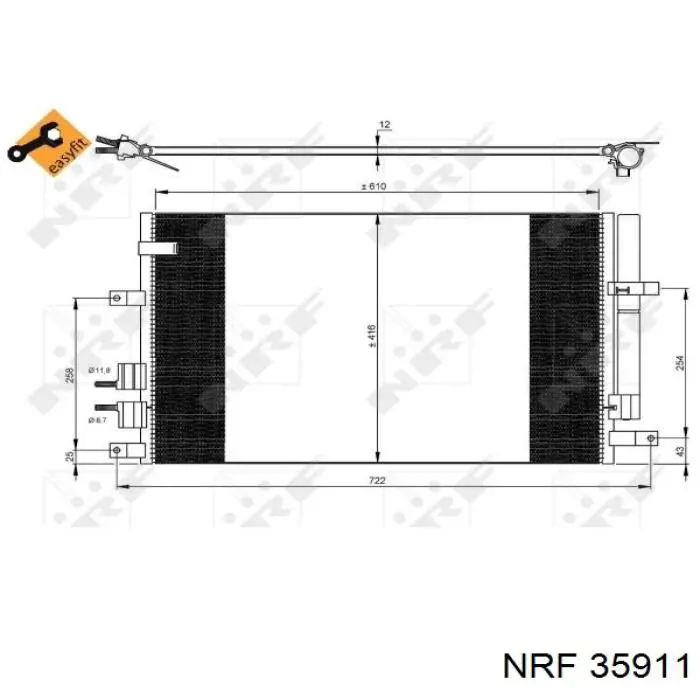 35911 NRF condensador aire acondicionado