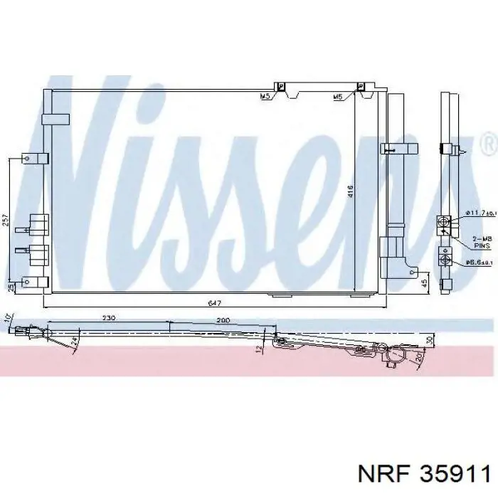 50507288 Fiat/Alfa/Lancia Radiador de aire acondicionado