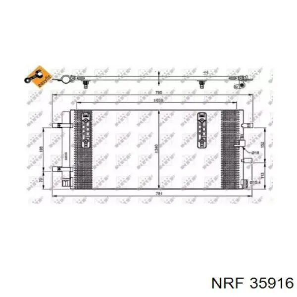 35916 NRF Radiador de aire acondicionado