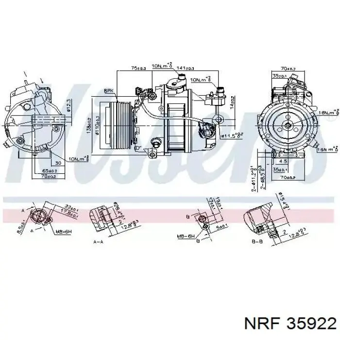 Condensador aire acondicionado 35922 NRF