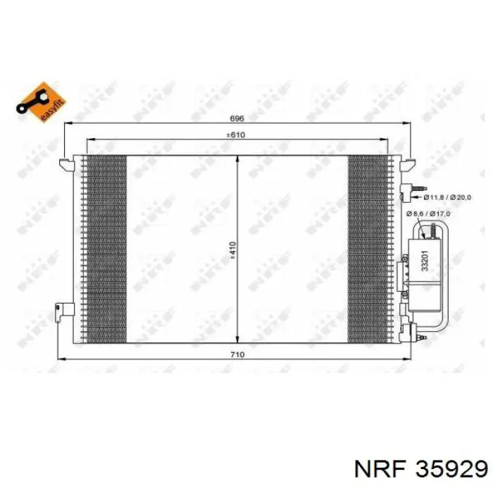 35929 NRF condensador aire acondicionado