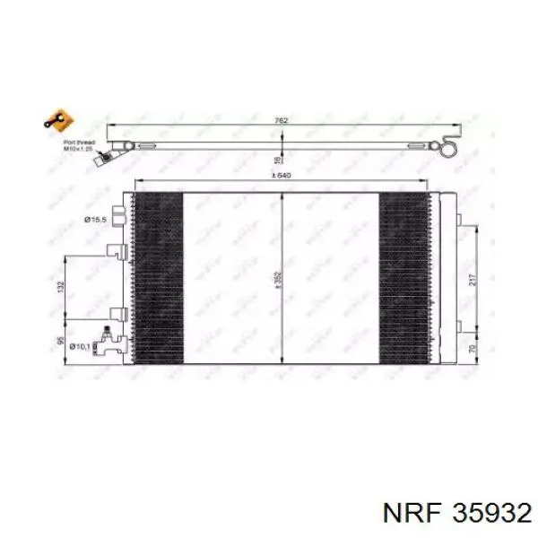 Condensador aire acondicionado 35932 NRF