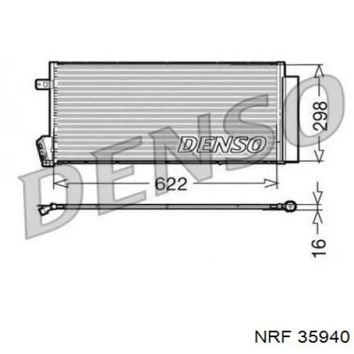 Condensador aire acondicionado 51937924 Opel