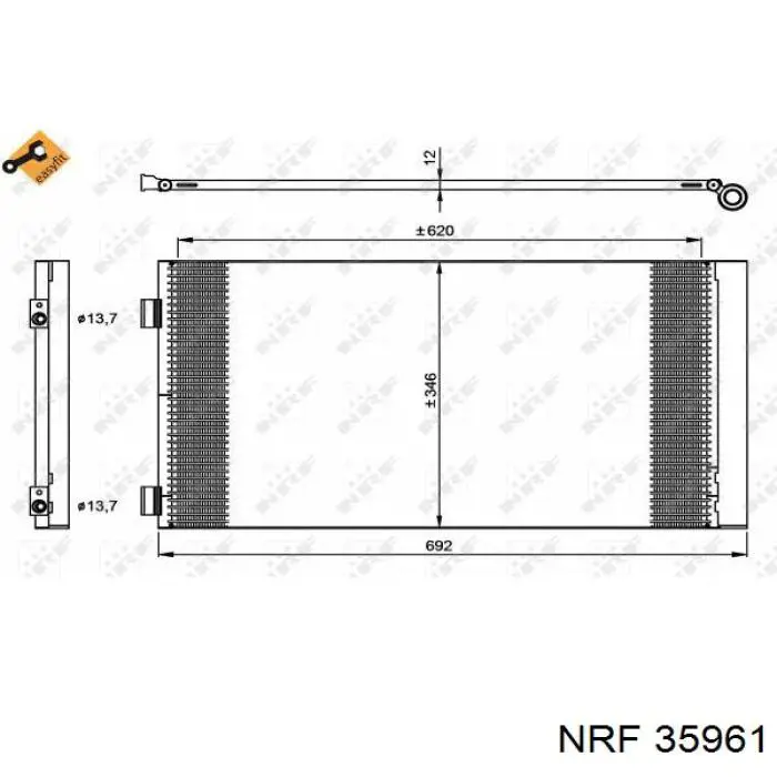 9228607 BMW condensador aire acondicionado