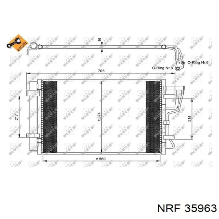 35963 NRF Radiador de aire acondicionado
