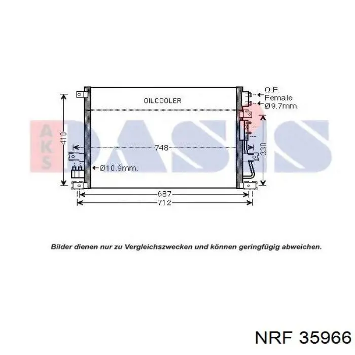 1215477AA Chrysler condensador aire acondicionado