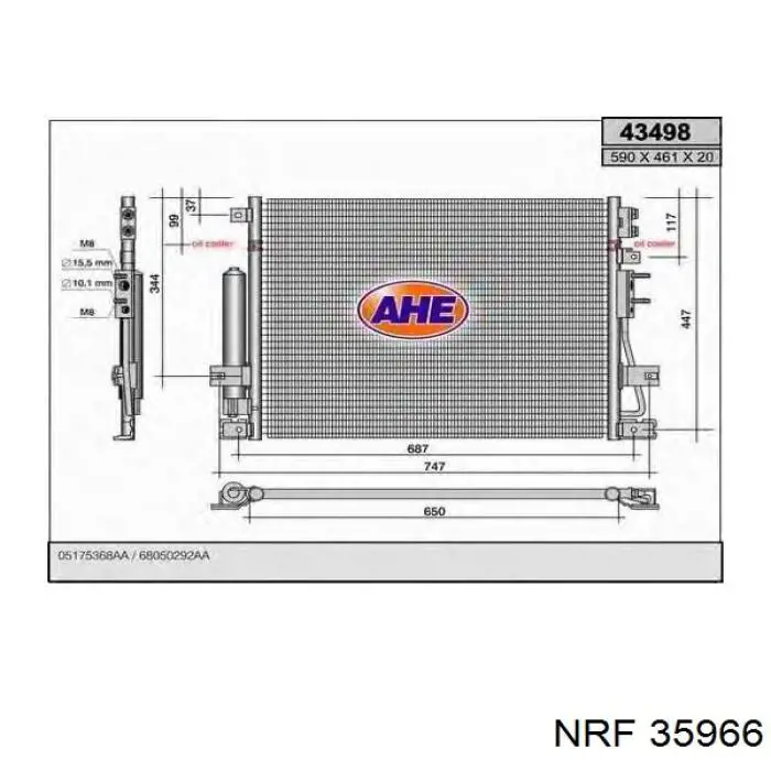 Aire acondicionado capacitor NRF 35966 precio, desde 110,35 EUR