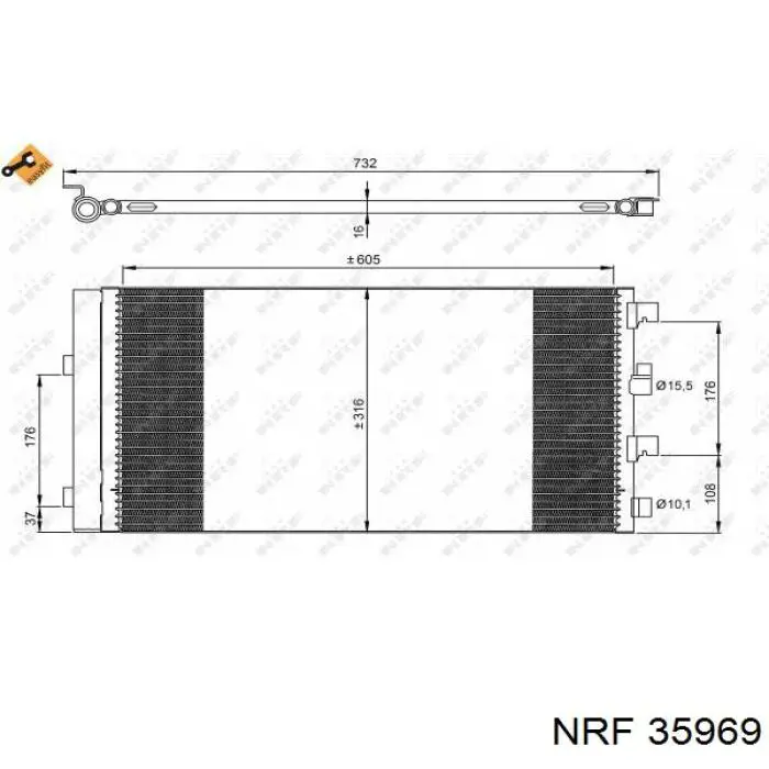Comprar 35969 NRF Condensador de aire acondicionado