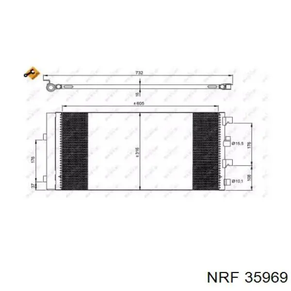 35969 NRF condensador aire acondicionado