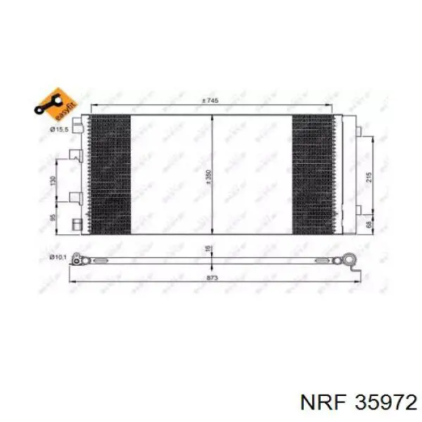 Condensador aire acondicionado 35972 NRF