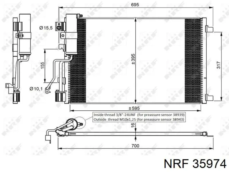 35974 NRF condensador aire acondicionado