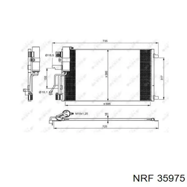 Condensador aire acondicionado 92100JD700 Nissan/Infiniti