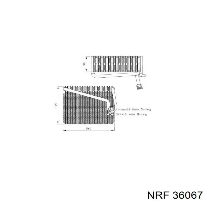 36067 NRF evaporador, aire acondicionado