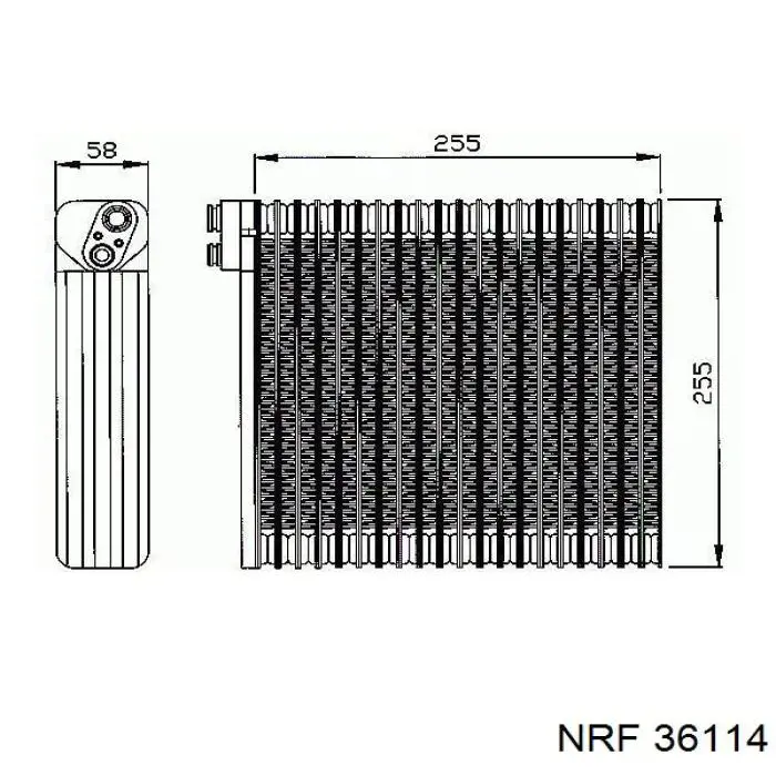 36114 NRF evaporador, aire acondicionado