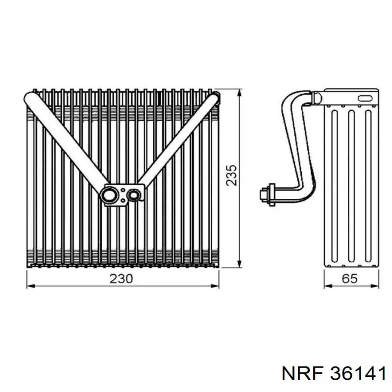 36141 NRF evaporador, aire acondicionado