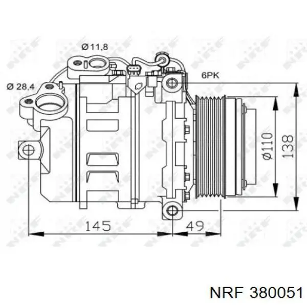 380051 NRF compresor de aire acondicionado