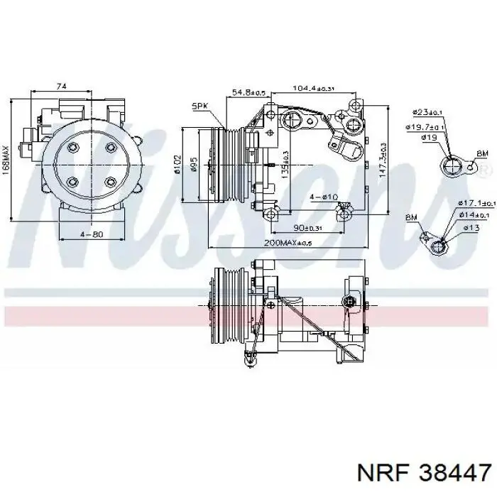 Embrague del compresor del aire acondicionado Acauto AC04DN01