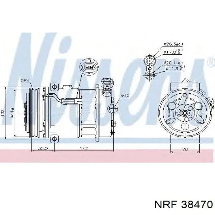 Acoplamiento magnético compresor aire acondicionado NRF 38470 precio, desde 30,47 EUR