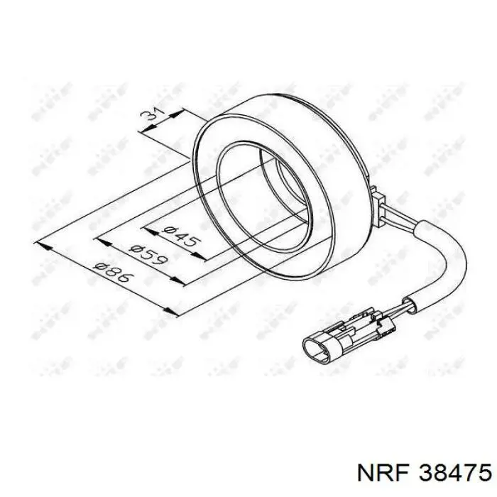 Acoplamiento magnético, compresor del aire acondicionado  CC209 REMA-PARTS