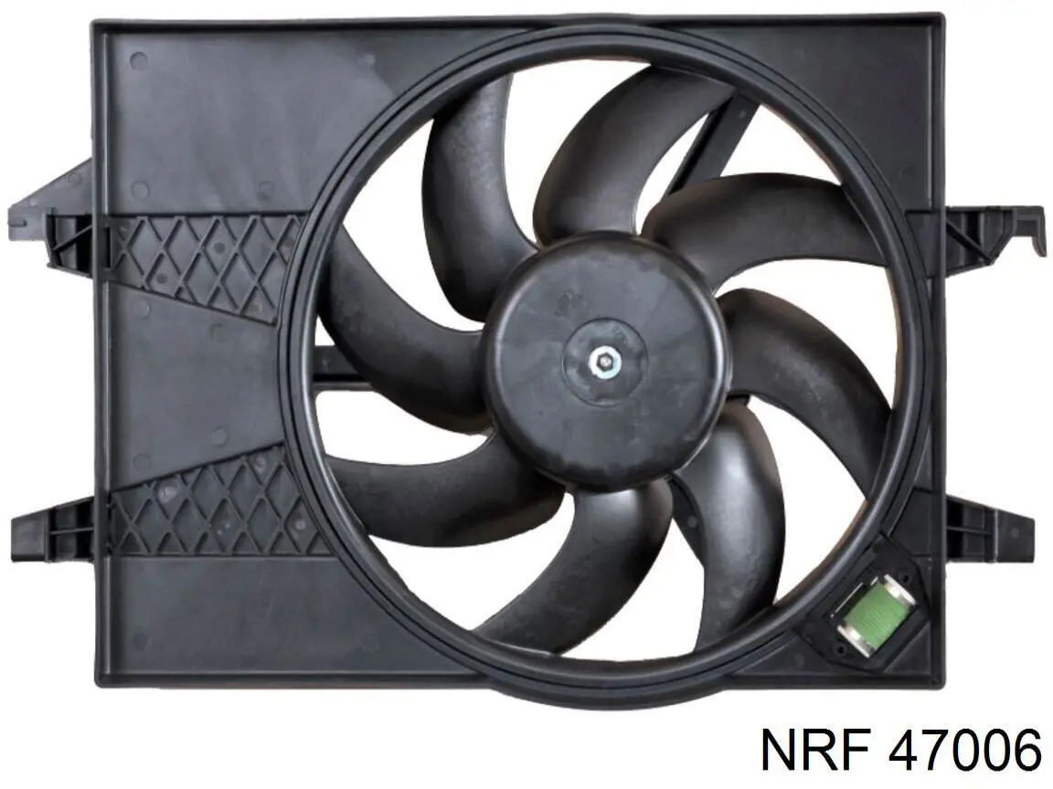 47006 NRF difusor de radiador, ventilador de refrigeración, condensador del aire acondicionado, completo con motor y rodete