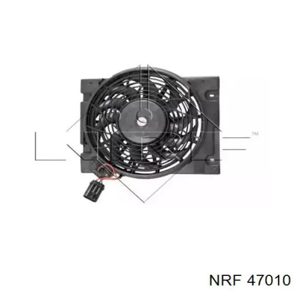 47010 NRF difusor de radiador, ventilador de refrigeración, condensador del aire acondicionado, completo con motor y rodete