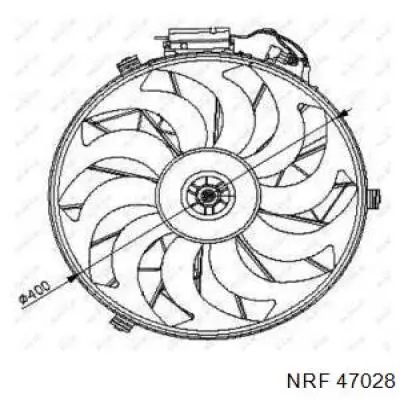 Hélice ventilador, refrigeración del motor  NRF 47028