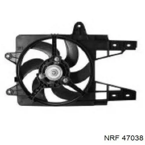 47038 NRF difusor de radiador, ventilador de refrigeración, condensador del aire acondicionado, completo con motor y rodete