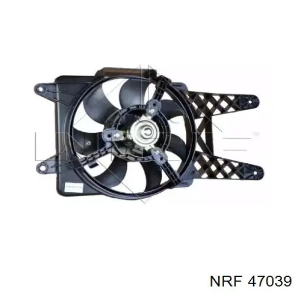 47039 NRF difusor de radiador, ventilador de refrigeración, condensador del aire acondicionado, completo con motor y rodete